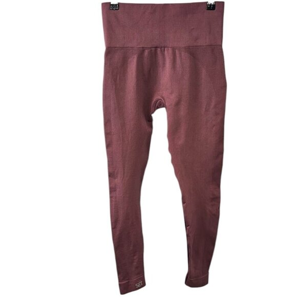 SET Active Womens Sculpt Flex High Rise Leggings, Mauve, Athletic, Size Medium - Picture 2 of 9